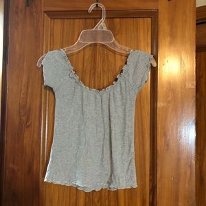 Adorable Brandy Off the Shoulder Crop Top